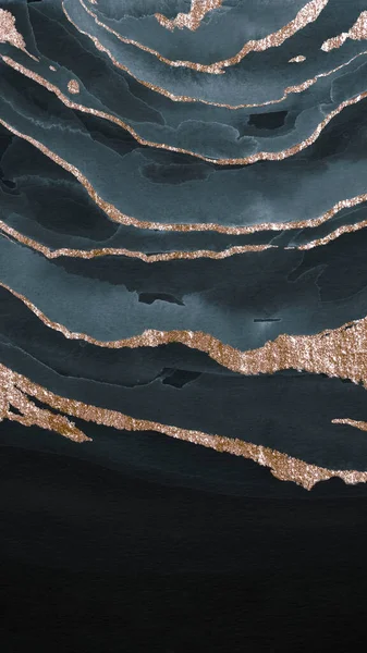 Shimmering Ciemnoniebieski Akwarela Telefon Komórkowy Tapety — Zdjęcie stockowe
