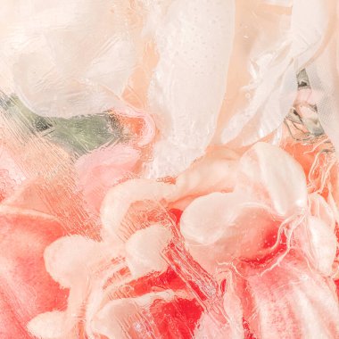 Soyut suluboya pembe çiçek tasarımı boyası