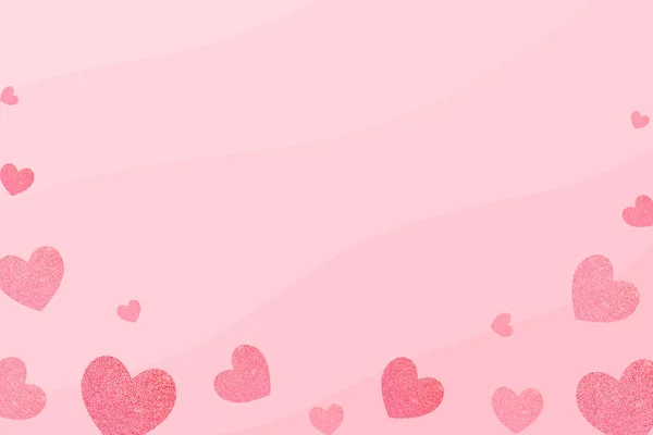 Heart Patterned Frame Pink Background — Stock Photo, Image