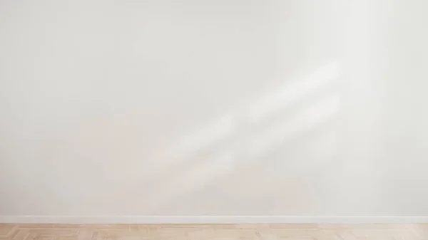 White Blank Concrete Wall Wooden Floor — Stock Photo, Image