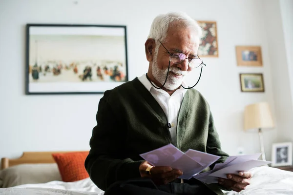 Люди Похилого Віку Індійського Людина Будинок Виходу Пенсію — стокове фото