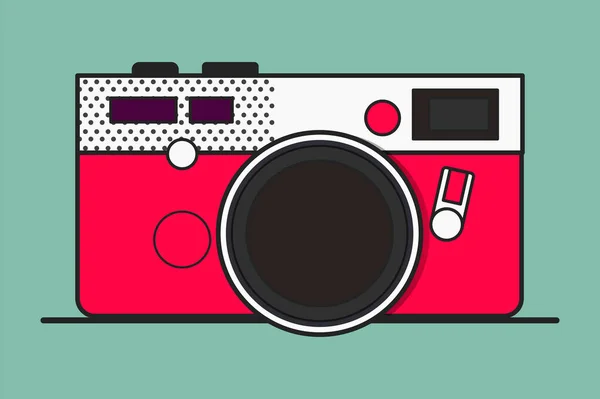 Retro Camera Pop Art Icon Illustration — стоковое фото