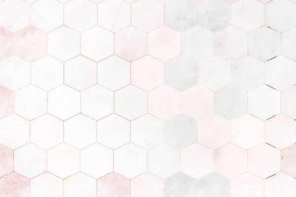 Шестиугольник Розовый Мрамор Плитки Узора Фона — стоковое фото