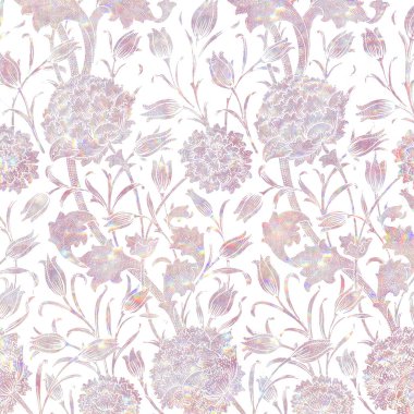 William Morris 'ten Flora holografik desen remixi