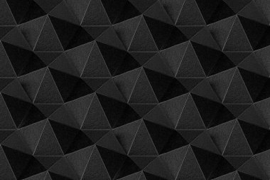 Üç boyutlu siyah kağıt işçiliği heptagonal desenli arkaplan