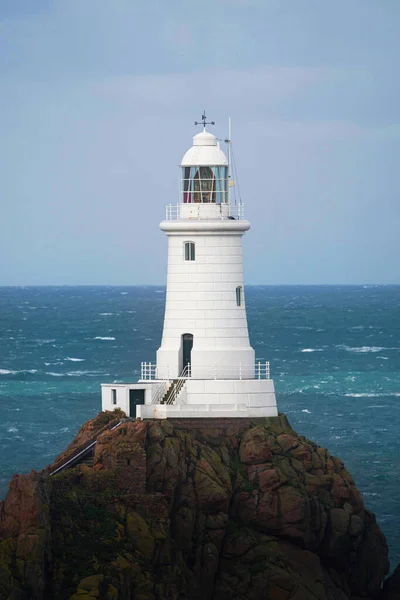 Corbiere Lighthouse Isle Jersey Scotland — Stock Photo, Image