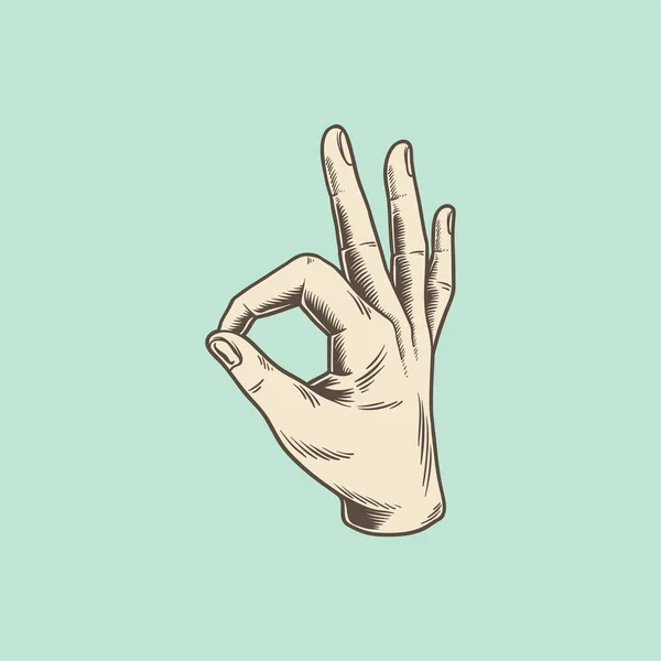 Illustration Hand Making Sign — 스톡 사진