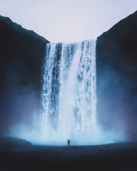 Skgafoss Wasserfall Fluss Skoga Süden Islands — Stockfoto