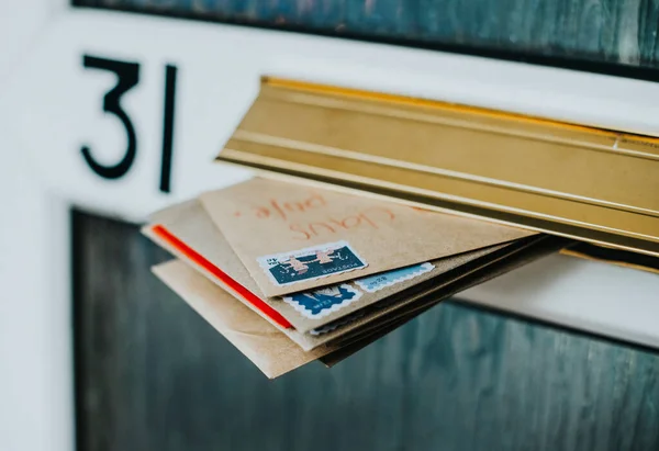 Odeslat Poštovní Schránky Dveří — Stock fotografie