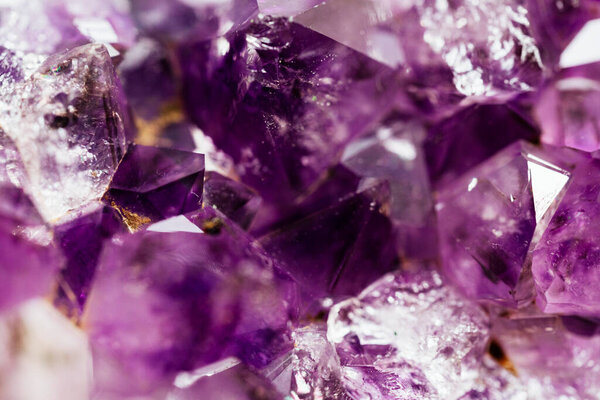 Amethyst crystal macro photography