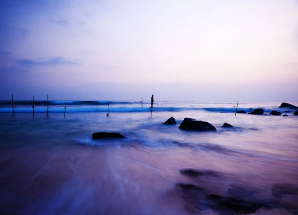 Strand Sri Lanka Bei Sonnenaufgang — Stockfoto