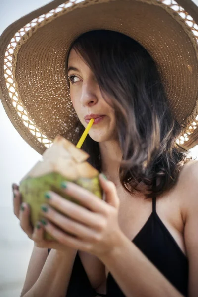 Caucasian Woman Enjoying Summer Time — Stock fotografie