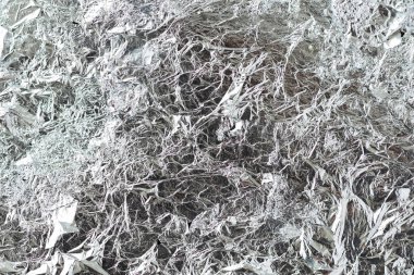 Buruşmuş gümüş metalik kağıt desenli arka plan