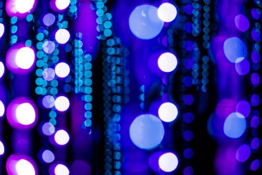 Mavi bokeh ışıkları desenli arkaplan