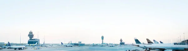 Panorama Tarmac Airport — Stock Photo, Image