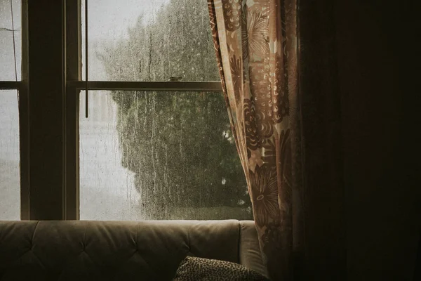 Deszczowy Dzień Oknem — Zdjęcie stockowe