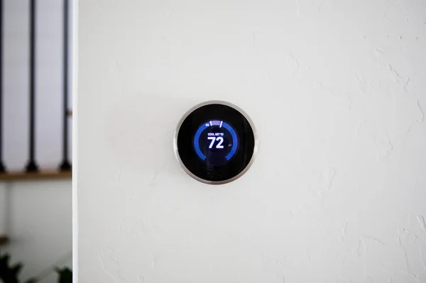 Digital Modern Thermostat Home — Stock Photo, Image