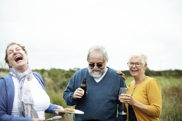Cheerful Seniors Having Good Time Royalty Free Stock Photos