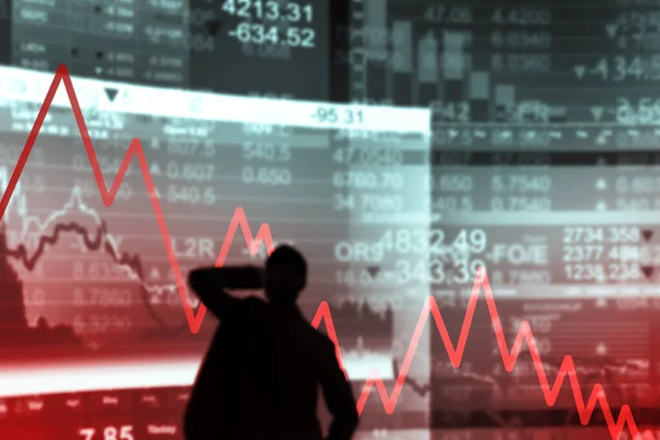 Finanzkrise Den Börsen Wegen Coivd Pandemie — Stockfoto