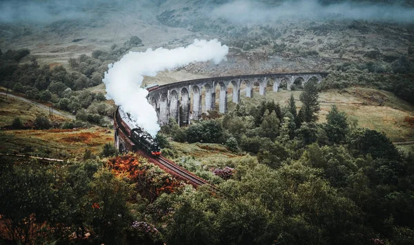 Glenfinnan Viaduct Spoorweg Inverness Shire Schotland — Stockfoto