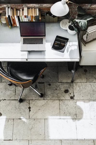 Laptop Tablet Home Office — Stock Photo, Image