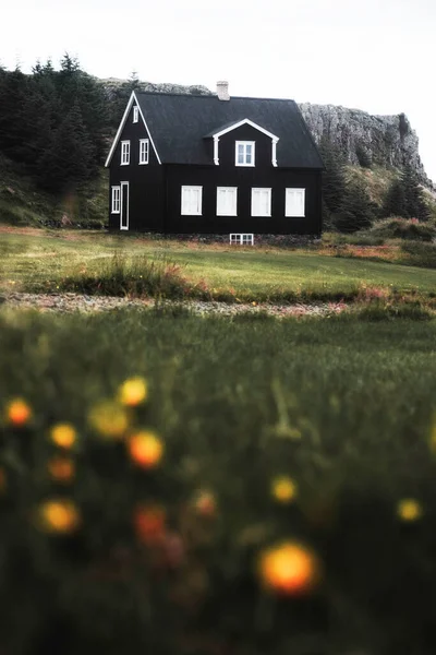 Традиционный Исландский Дом Восточном Побережье Исландии — стоковое фото