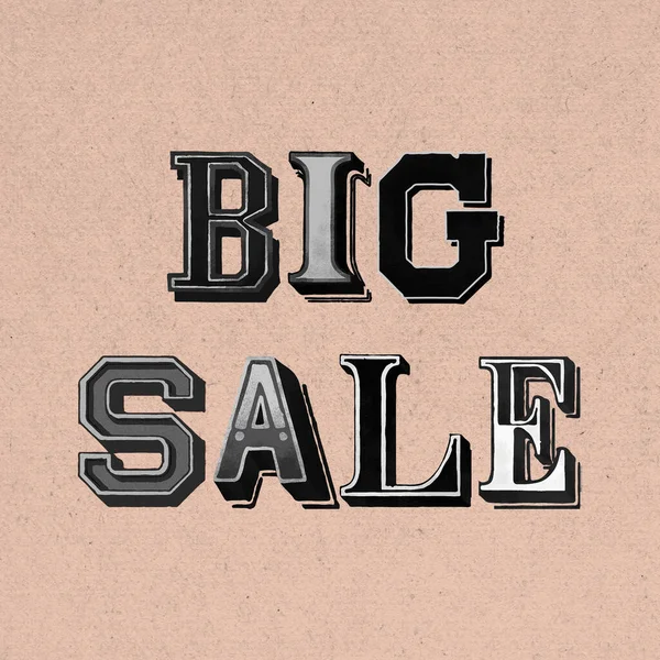 Big Sale Word Vintage Typografie — Stockfoto