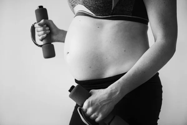 Pregnant Woman Doing Light Exercise — Stock Photo, Image