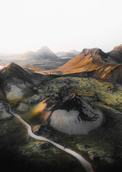 Drone Shot Volcano Islandia —  Fotos de Stock