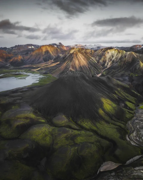 Letecký Pohled Sopku Islandu — Stock fotografie