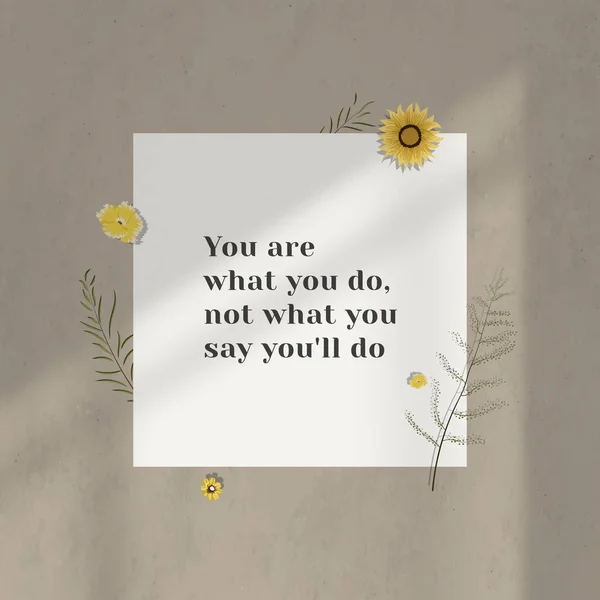 You What You Inspirational Quote Paper Wall — Stock Photo, Image