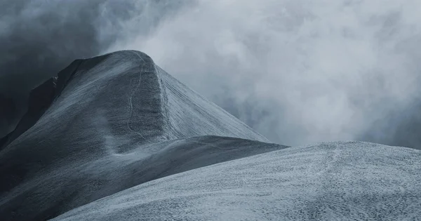 Hóval Borított Chamonix Alpok Franciaországban — Stock Fotó
