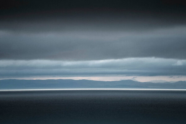 Cloudy Scene Talisker Bay Isle Skye Scotland — Stock Photo, Image