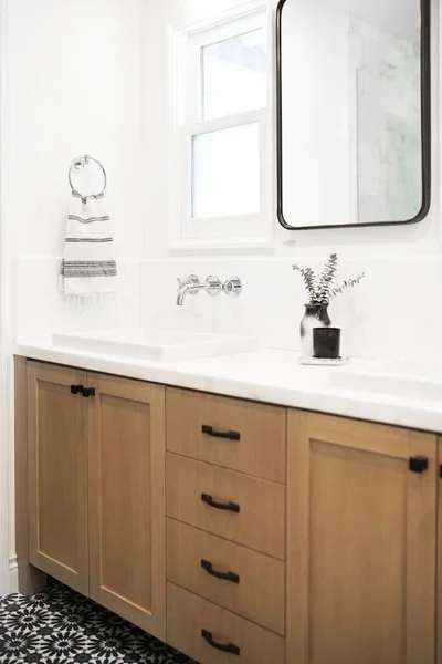 Just Bright Clean Design Bathroom — стоковое фото