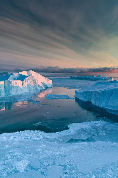 Eis Bedeckt Das Meer Grönland — Stockfoto