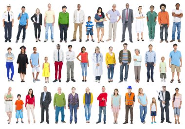 Multiethnic Diverse Mixed Occupation People clipart