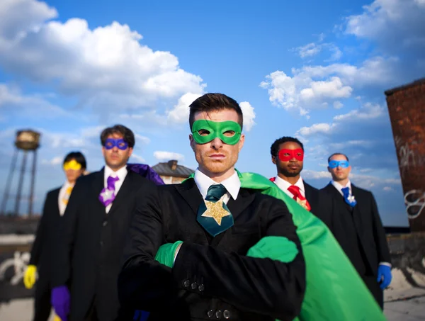 Superhero businessmen — Stock Photo, Image