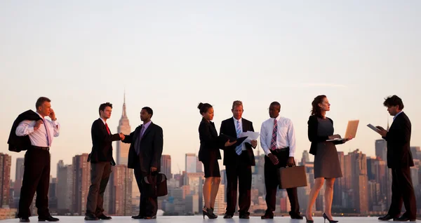 Outdoor business meeting — Stock Photo, Image