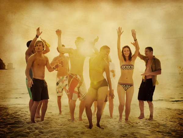 People party on beach — Stock Photo, Image