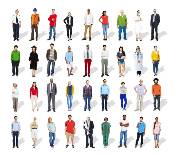 Personnes occupant des emplois mixtes multiethniques — Photo