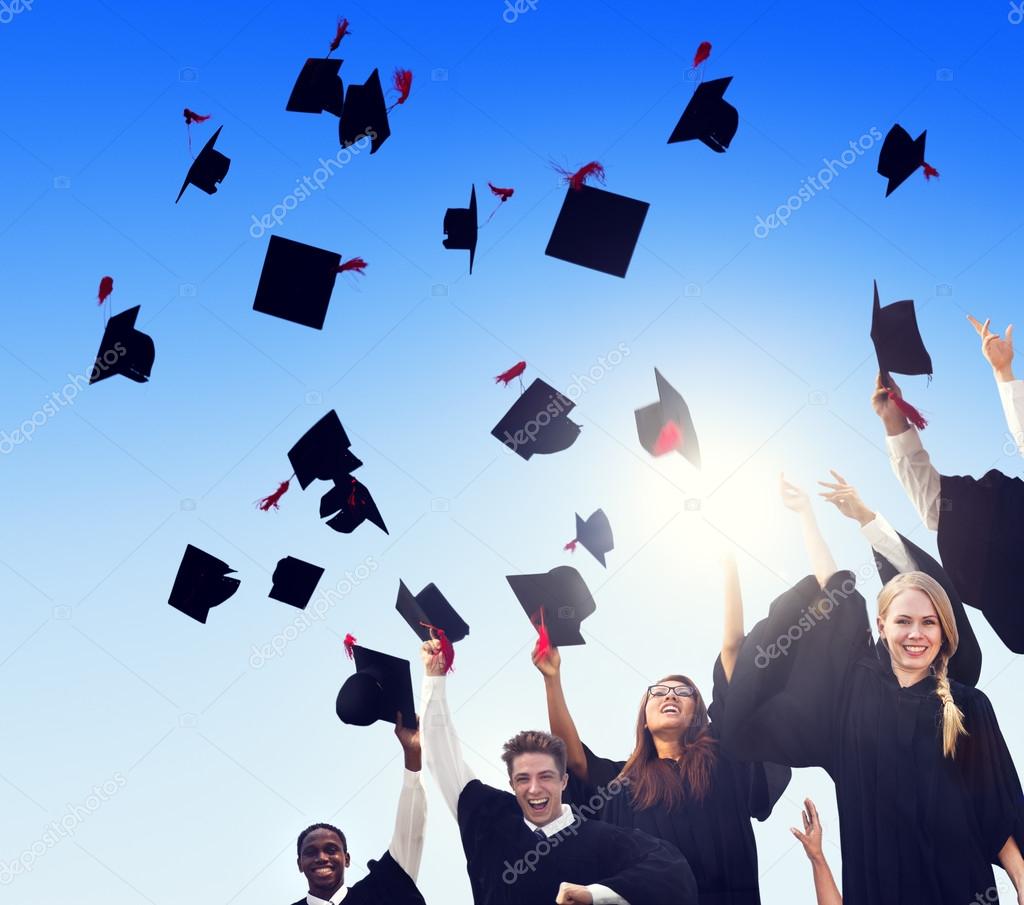 Students Celebrating Graduation