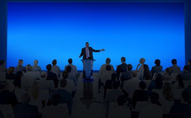 Grup iş adamları ve sunum