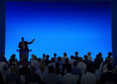 Grup iş adamları ve sunum