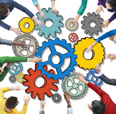 insanlar dişli simgesiyle