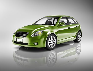 Yeşil sedan