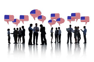 Kuzey Amerika'yı tartışan insanlar
