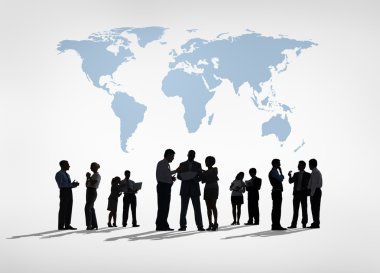 iş adamları ve Dünya haritası