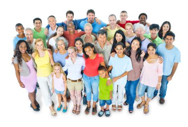 Large Group of casual People clipart