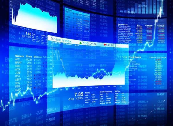 Diagramas financeiros — Fotografia de Stock