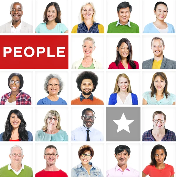 Portrait of Multiethnic Diverse People — Stock Photo, Image